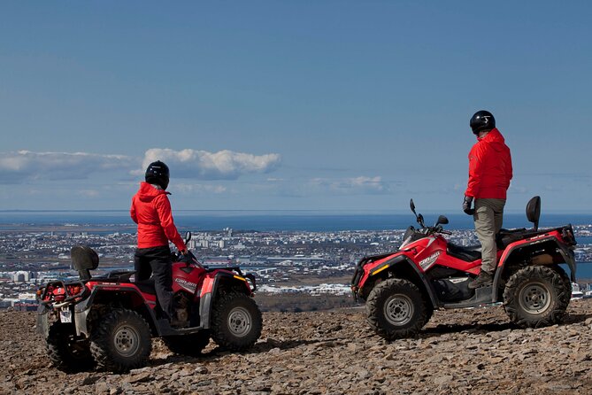 1 Hour ATV Quad Tour : Pick up from Reykjavik (2 persons per ATV) - The route: Reykjavik Peak and Hafravatn Lake, plus city views