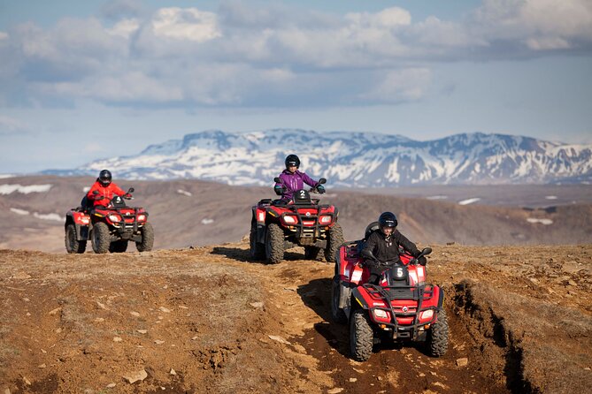1 Hour ATV Quad Tour : Pick up from Reykjavik (2 persons per ATV) - Pickup, basecamp gear, and the moment you get ready to ride