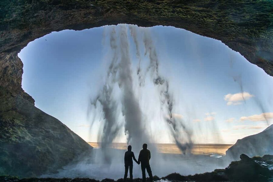 2-Day South Coast, Blue Ice Cave, Glacier Lagoon Tour - Diamond Beach: black sand and icebergs that sparkle like ice confetti