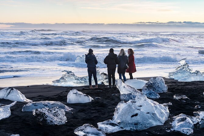 4-Day Iceland: Golden Circle, South Coast, Volcano Hike & Northern Lights - Day 2 Reynisfjara, Jökulsárlón, and Diamond Beach: black sand meets blue ice