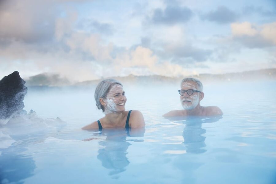 Blue Lagoon: Premium Admission with Drinks and Face Masks - Sauna, steam cave, and the massage waterfall schedule