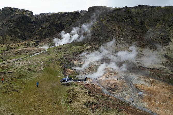 Fire and Ice Helicopter Tour: Glacier and Hengill Geothermal Area - Stop 2, Hengill geothermal area: hot springs and boiling mud close up