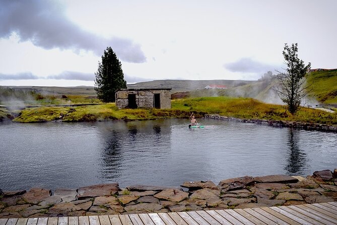 Fludir Secret Lagoon Admission Ticket Only - Warm water, a small geysir, and how the heat actually feels