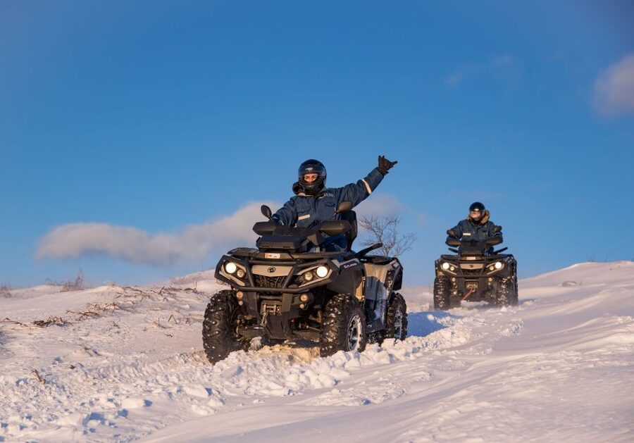 From Reykjavik: ATV Ride and Blue Lagoon Tour with Transfer - ATV riding near Hafrawater Lake and Reykjavik Peak