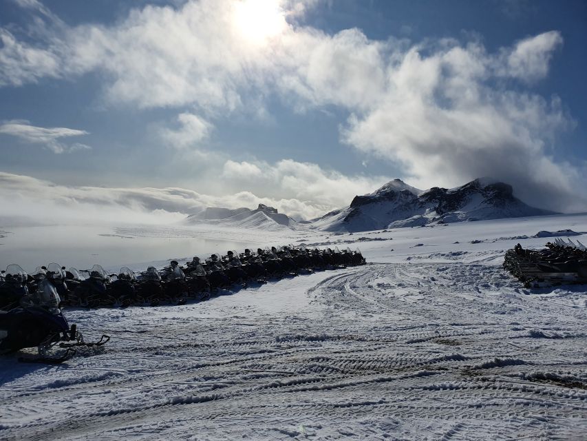 From Reykjavik: Golden Circle and Glacier Ice Cave Tour - Langjökull Glacier: Truck Up, Then Snowmobiling for Real