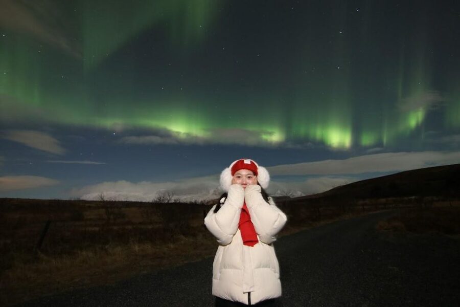 From Reykjavik: Northern Lights Tour with Hot Cocoa & Photos - Price and value of a $169 Reykjavik aurora tour with transport and warmth included