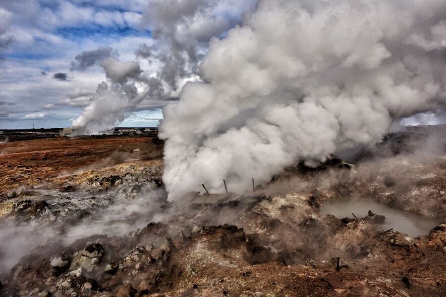 From Reykjavik: Reykjanes Geopark Tour & Airport Transfer - Gunnuhver steaming mud pools: geothermal heat plus a good Icelandic ghost story