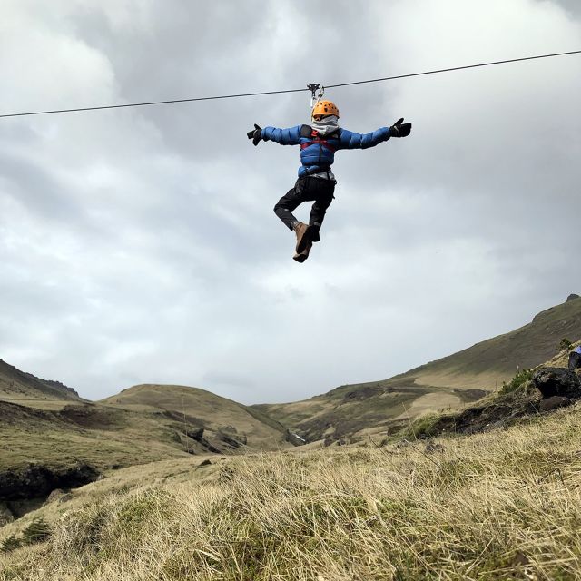From Vík: Zipline and Hiking Adventure Tour - Grafargil Cave Hiking and the Leap of Faith River Crossing