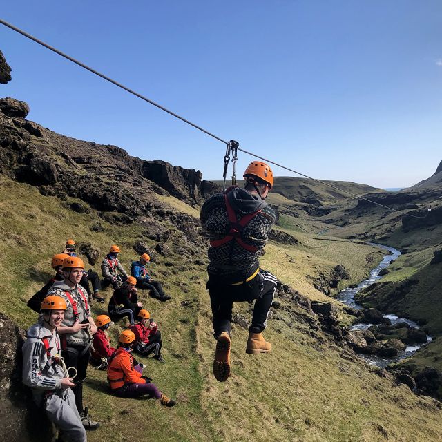 From Vík: Zipline and Hiking Adventure Tour - Little Rush Over the Waterfall and Two Canyons