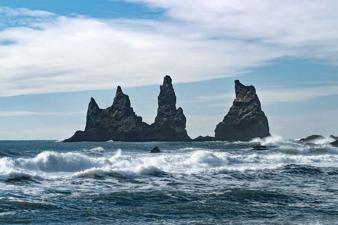 Full-Day Private Tour to Explore South Coast of Iceland - Stop 2: Reynisfjara black sand, sea stacks, and wave energy