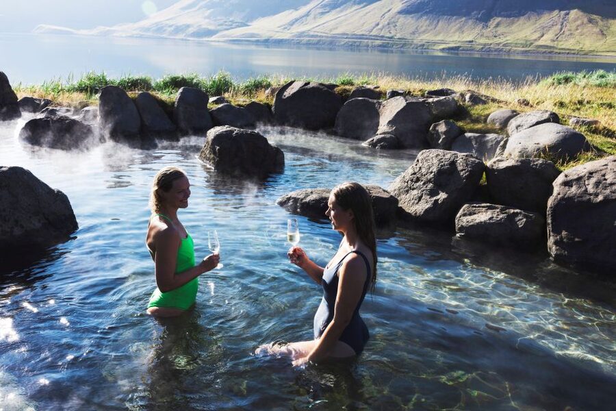 Hvammsvik Hot Springs: Admission Package - Views you can’t fake: ocean access and wild nature right outside