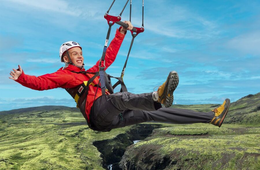 Hveragerdi: Mega Zipline Experience - The 1 km zipline over Svartagljúfur is the main event