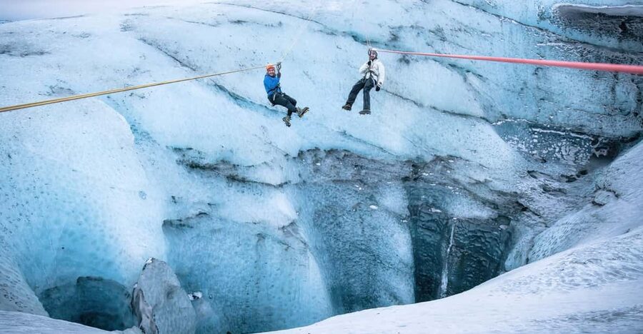 Iceland: Glacier Zip Line Tour with Hike or Ice Cave Visit - The Glacier Zip Line Over a Vertical Moulin Ice Cave