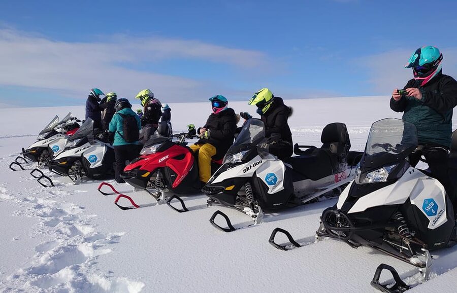 Into the Glacier: Snowmobile + Langjökull Ice Tunnel Combo - Getting Up There: The Ride to the Snowline and the Group Line Rule
