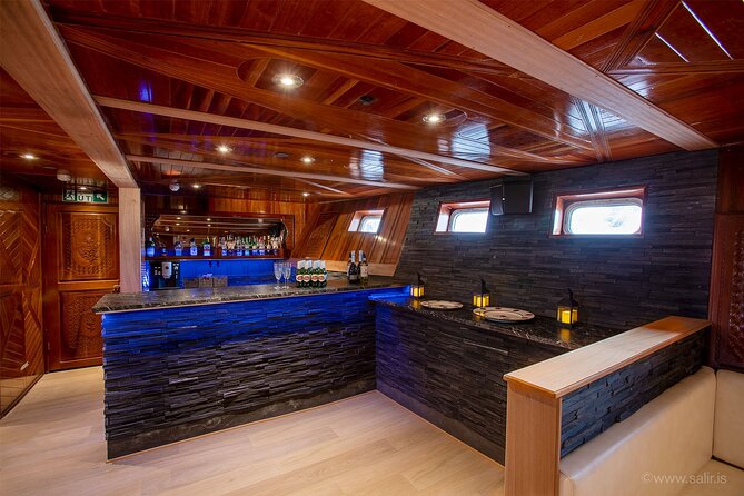 Northern Lights Yacht Cruise in Reykjavik - Onboard life: warm cabins, blankets, a bar, and Wi-Fi that actually helps