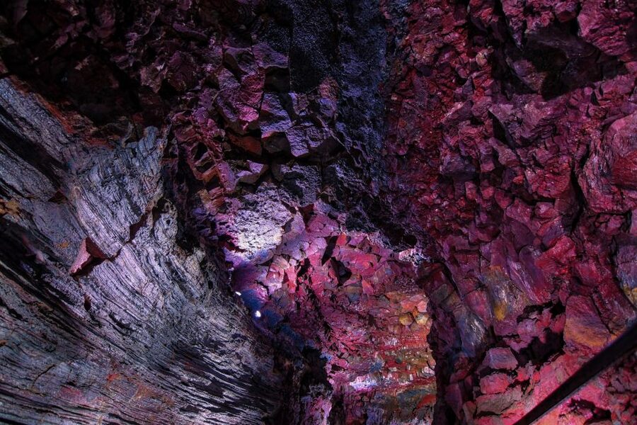 Raufarhólshellir Lava Tunnel: Underground Expedition - Inside the Tunnel: Ice Accents, Flow Shapes, and Colors That Change