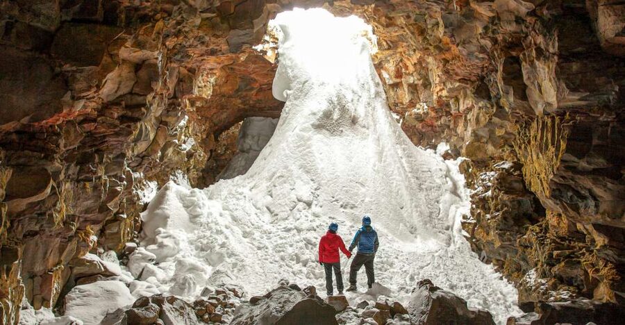 Raufarhólshellir Lava Tunnel: Underground Expedition - From Þorlákshafnarvegur to the Footbridge Route