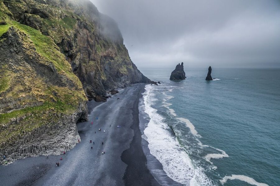 Reykjavik: Glacier Hike & South Coast Day Tour - Reynisfjara Black Sand Beach: Basalt Columns and Dangerous Surf