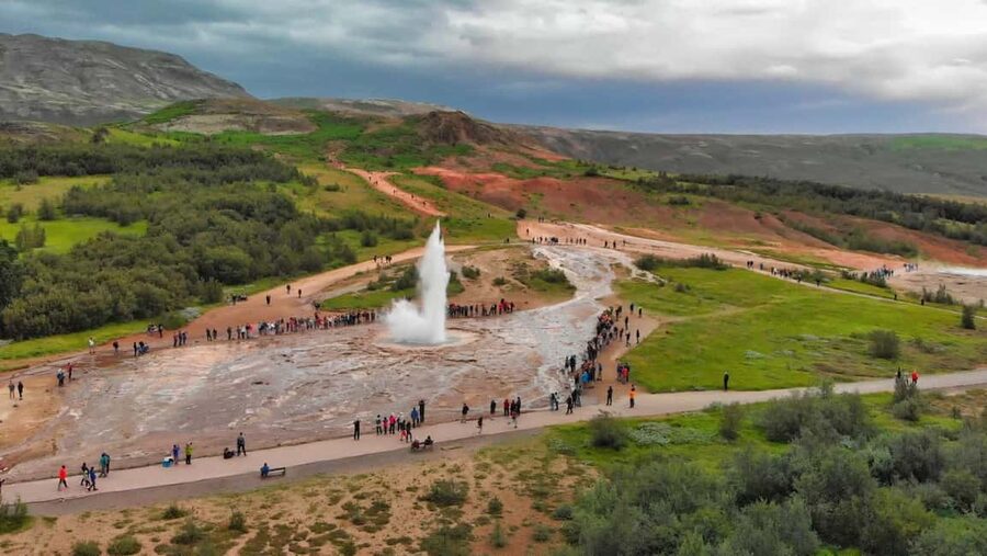 Reykjavik: Golden Circle Tour and Sky Lagoon Entry Ticket - Gullfoss Waterfall: Glacier-Fed Power in a 30-Meter Drop