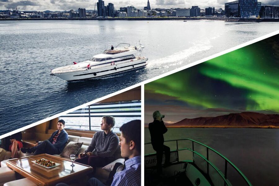 Reykjavik: Northern Lights Motor Yacht Cruise - Reykjavik Northern Lights, but with warm seats and dark water