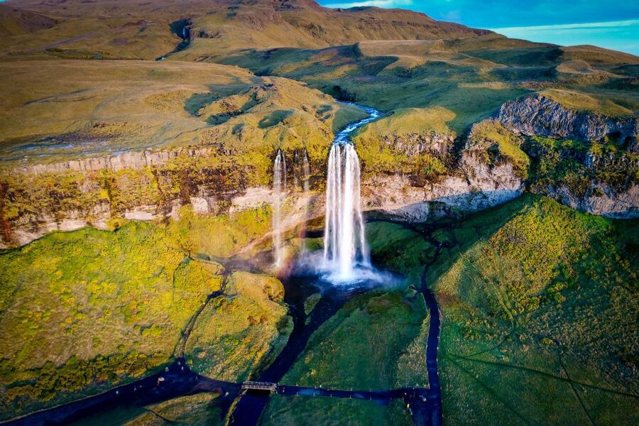 Reykjavík: South Coast Waterfalls, Black Sand & Glacier Tour - Hvolsvöllur, Skógafoss, and the First Big Photo Moment