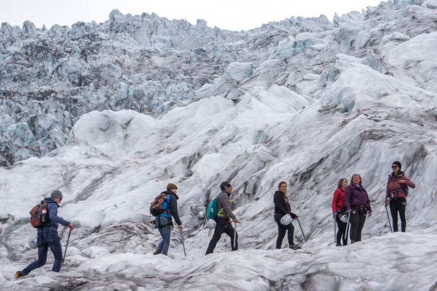 Skaftafell: Extra Small Group Glacier Adventure - Walking farther into Falljökull: what the glacier feels like underfoot