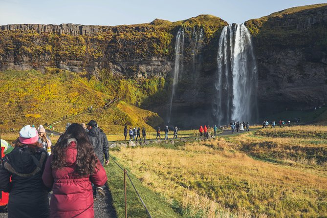 South Coast Day Tour Black Sand Beach & Waterfalls from Reykjavik - Stop 1 Seljalandsfoss: Walk Behind a Waterfall